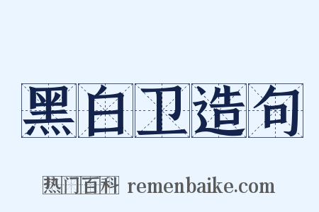 黑白卫造句是什么意思的图片